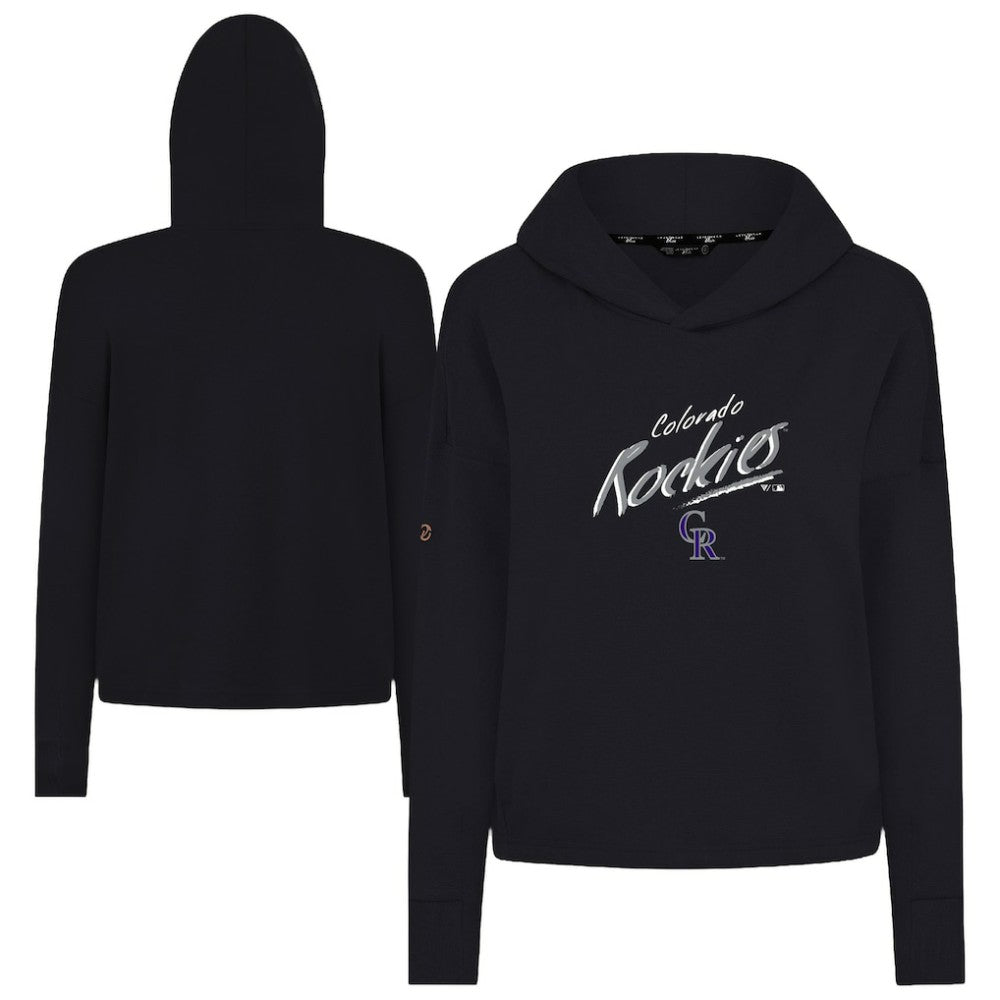 Colorado Rockies Levelwear Women's Sweet Sizzle Tri-Blend Hoodie - Black - MLB on Sale