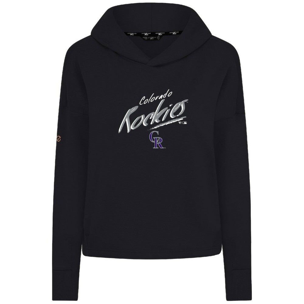 Colorado Rockies Levelwear Women's Sweet Sizzle Tri-Blend Hoodie - Black - MLB on Sale