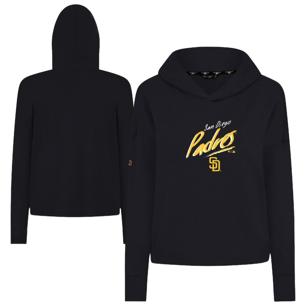 San Diego Padres Levelwear Women's Sweet Sizzle Tri-Blend Hoodie - Black - MLB Sale
