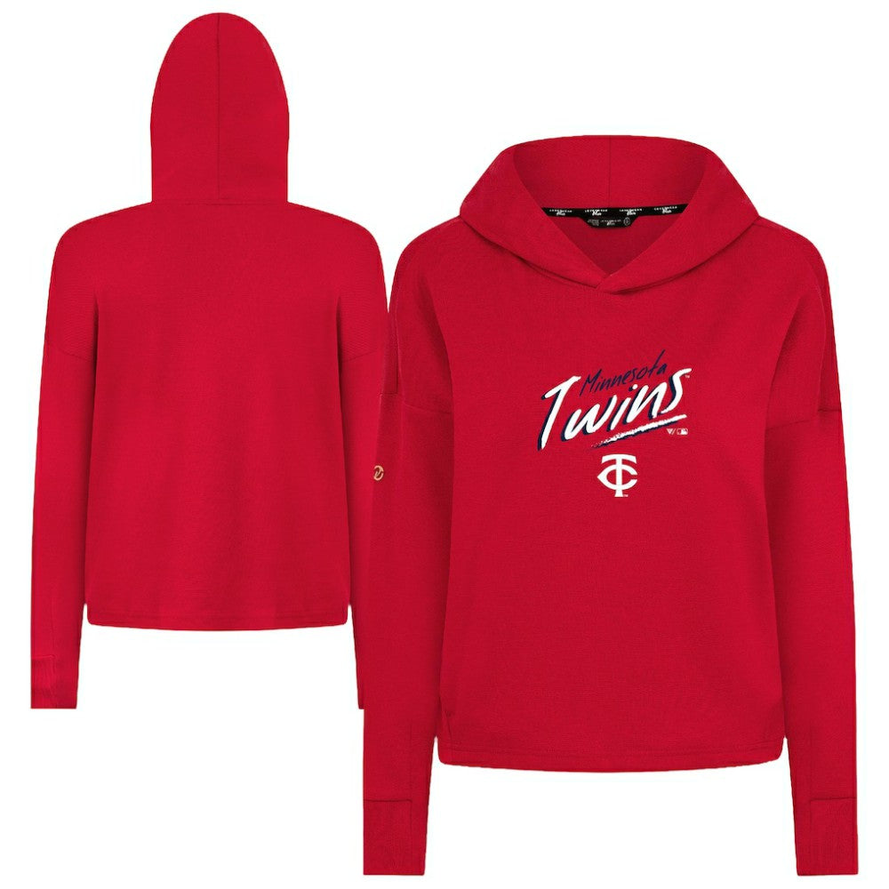 Minnesota Twins Levelwear Women's Sweet Sizzle Tri-Blend Hoodie - Red - MLB Discount