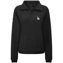 Los Angeles Dodgers Levelwear Women's Camden Insignia 2.0 Quarter-Zip Top - Black - MLB Online