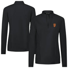 San Francisco Giants Levelwear Women's Upright Insignia 2.0 Quarter-Zip Tri-Blend Top - Black - MLB Discount
