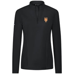 New York Mets Levelwear Women's Upright Insignia 2.0 Quarter-Zip Tri-Blend Top - Black - MLB on Sale