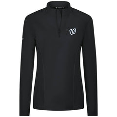 Washington Nationals Levelwear Women's Upright Insignia 2.0 Quarter-Zip Tri-Blend Top - Black - MLB Sale