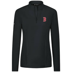 Boston Red Sox Levelwear Women's Upright Insignia 2.0 Quarter-Zip Tri-Blend Top - Black - MLB Sale