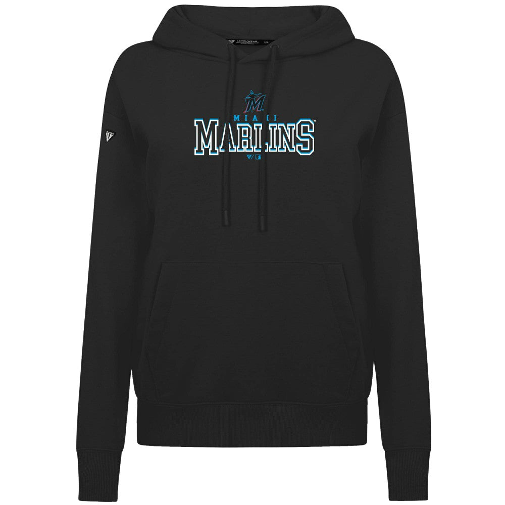 Miami Marlins Levelwear Women's Adorn Journey Hoodie - Black - MLB Online