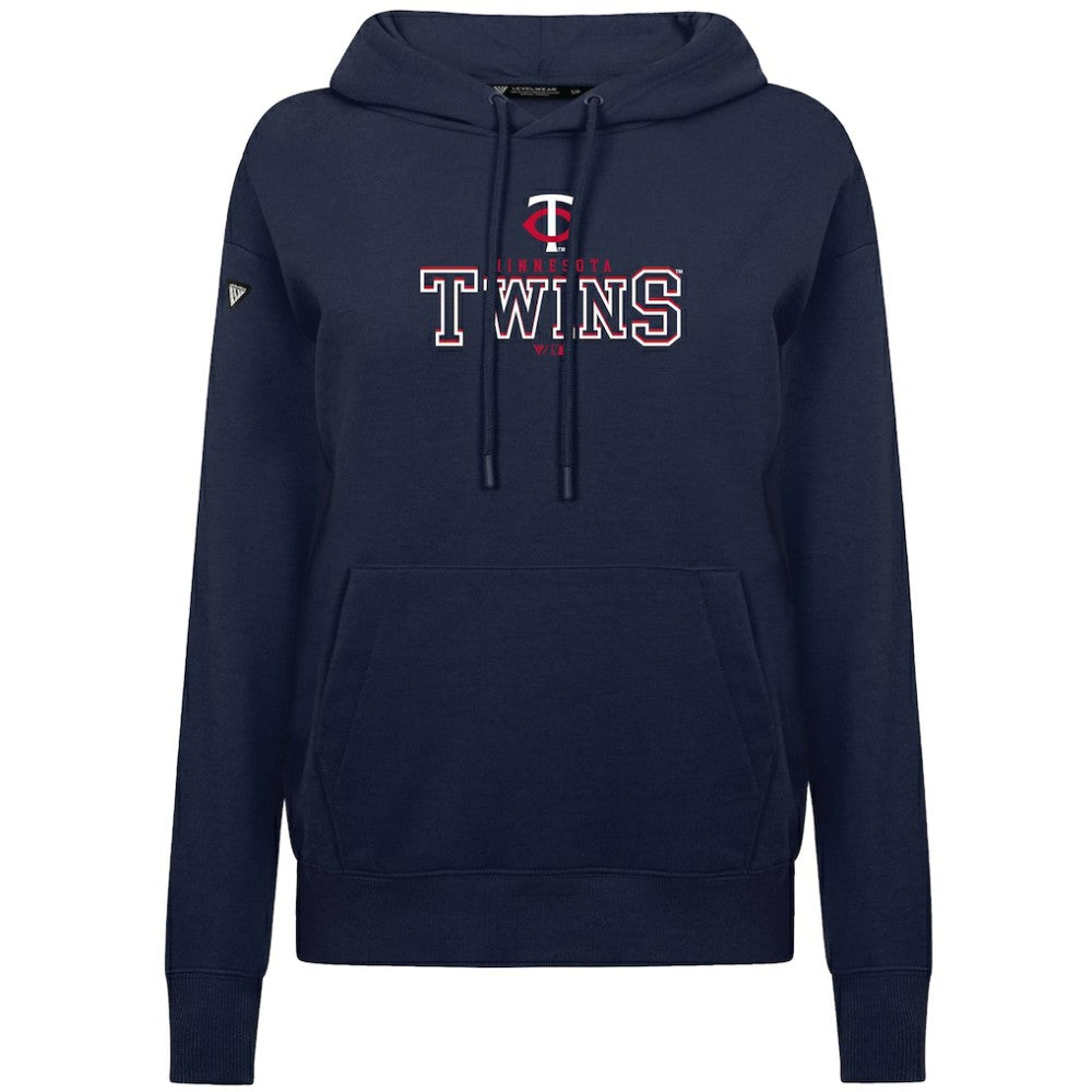 Minnesota Twins Levelwear Women's Adorn Journey Hoodie - Navy - MLB Lifestyle