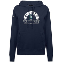 Seattle Mariners Levelwear Women's Adorn Banner Arch Hoodie - Navy - MLB on Sale