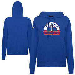 Texas Rangers Levelwear Women's Adorn Banner Arch Hoodie - Royal - MLB Lifestyle
