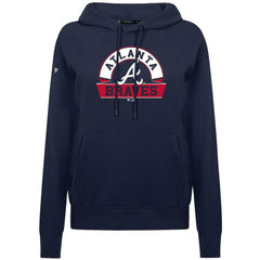 Atlanta Braves Levelwear Women's Adorn Banner Arch Hoodie - Navy - MLB Online