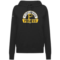 Pittsburgh Pirates Levelwear Women's Adorn Banner Arch Hoodie - Black - MLB Discount