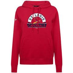 St. Louis Cardinals Levelwear Women's Adorn Banner Arch Hoodie - Red - MLB Lifestyle
