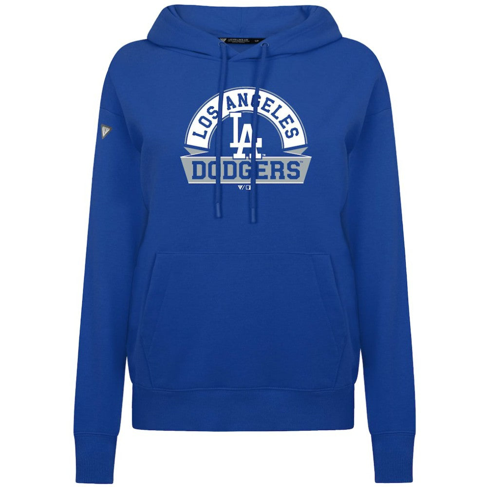 Los Angeles Dodgers Levelwear Women's Adorn Banner Arch Hoodie - Royal - MLB on Sale
