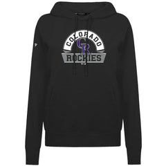 Colorado Rockies Levelwear Women's Adorn Banner Arch Hoodie - Black - MLB Discount