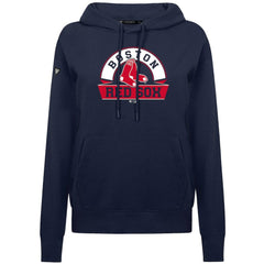 Boston Red Sox Levelwear Women's Adorn Banner Arch Hoodie - Navy - MLB on Sale