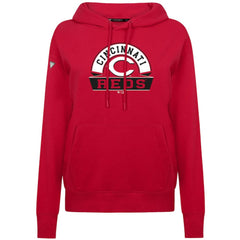 Cincinnati Reds Levelwear Women's Adorn Banner Arch Hoodie - Red - MLB Online