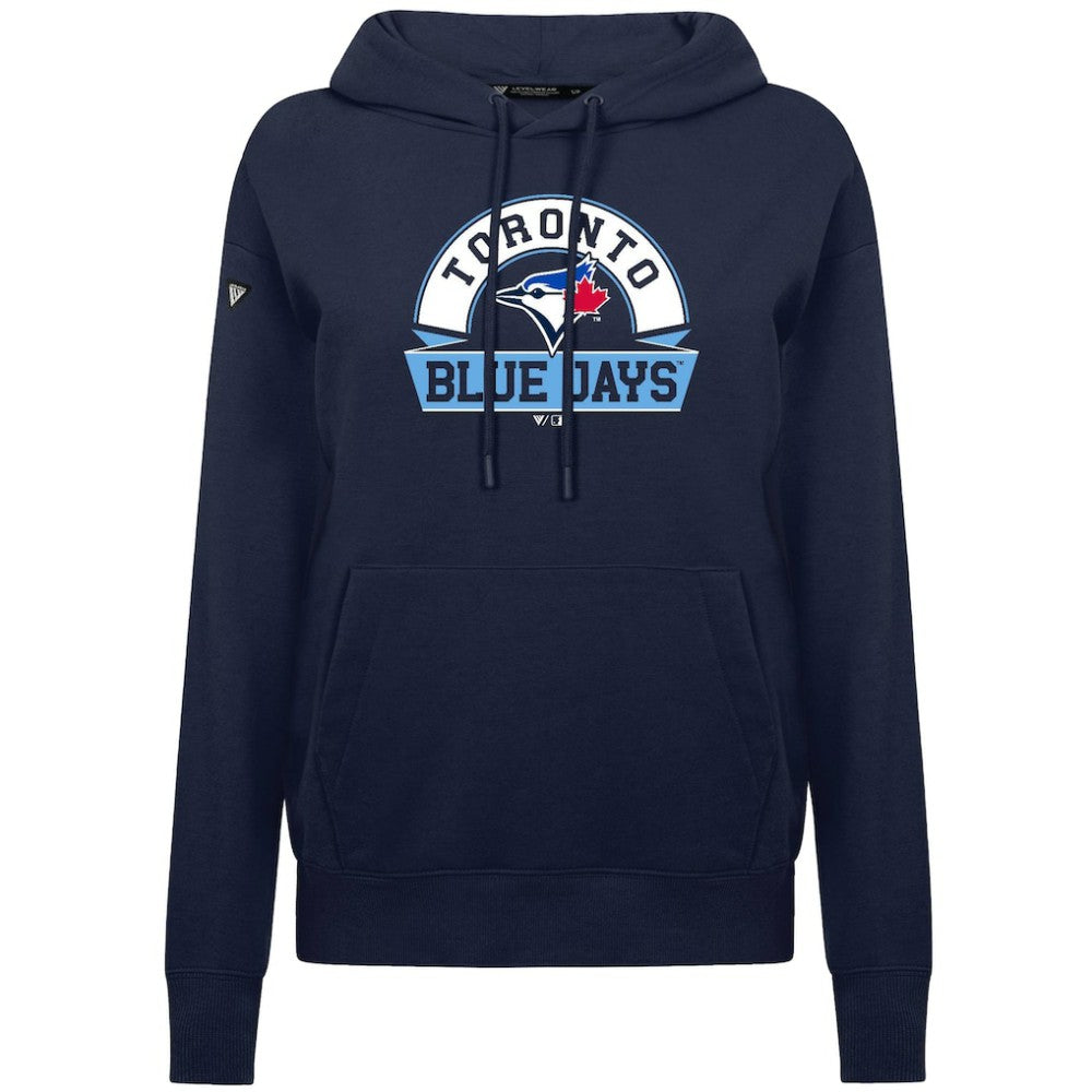 Toronto Blue Jays Levelwear Women's Adorn Banner Arch Hoodie - Royal - MLB Online