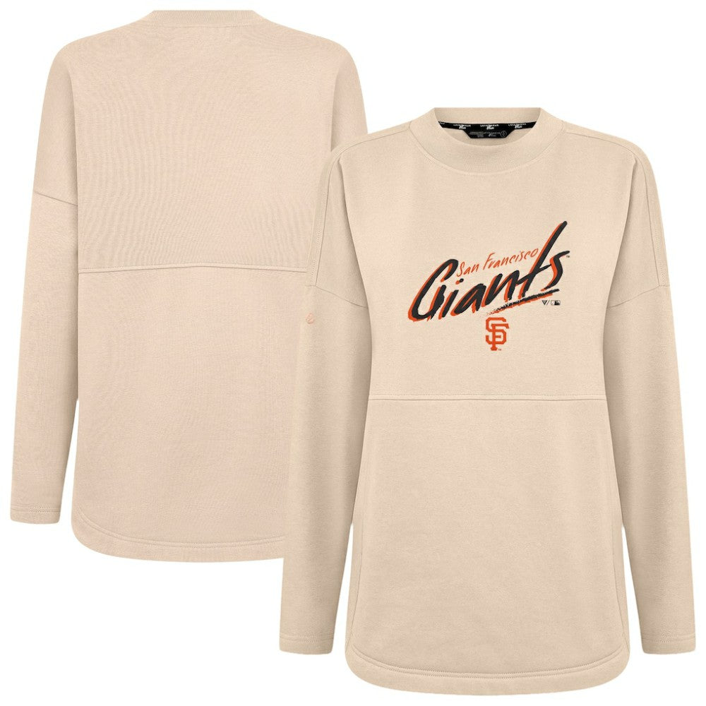 San Francisco Giants Levelwear Women's Oversized Beaudry Sizzle Top - Khaki - MLB Sale