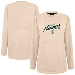 Seattle Mariners Levelwear Women's Oversized Beaudry Sizzle Top - Khaki - MLB on Sale