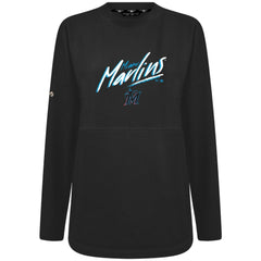 Miami Marlins Levelwear Women's Oversized Beaudry Sizzle Top - Black - MLB on Sale