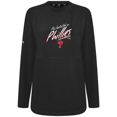 Philadelphia Phillies Levelwear Women's Oversized Beaudry Sizzle Top - Black - MLB Discount