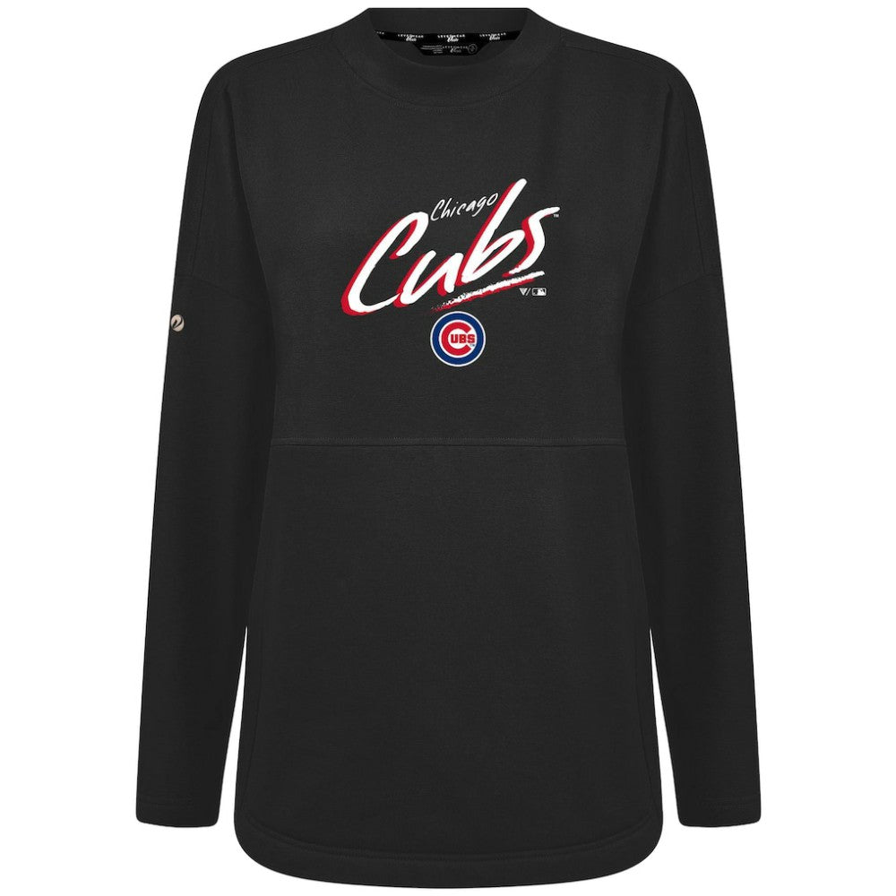 Chicago Cubs Levelwear Women's Oversized Beaudry Sizzle Top - Black - MLB Sale