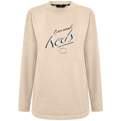 Cincinnati Reds Levelwear Women's Oversized Beaudry Sizzle Top - Khaki - MLB Online