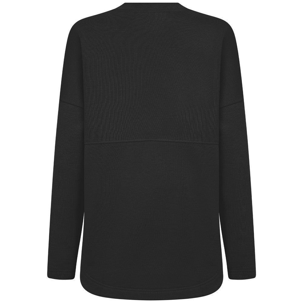 Cincinnati Reds Levelwear Women's Oversized Beaudry Sizzle Top - Black - MLB Sale