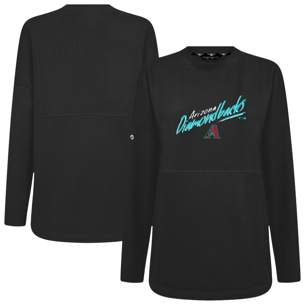 Arizona Diamondbacks Levelwear Women's Oversized Beaudry Sizzle Top - Black - MLB Sale