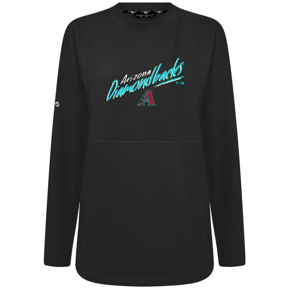 Arizona Diamondbacks Levelwear Women's Oversized Beaudry Sizzle Top - Black - MLB Sale