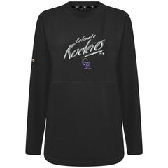 Colorado Rockies Levelwear Women's Oversized Beaudry Sizzle Top - Black - MLB Lifestyle