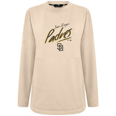 San Diego Padres Levelwear Women's Oversized Beaudry Sizzle Top - Khaki - MLB Lifestyle