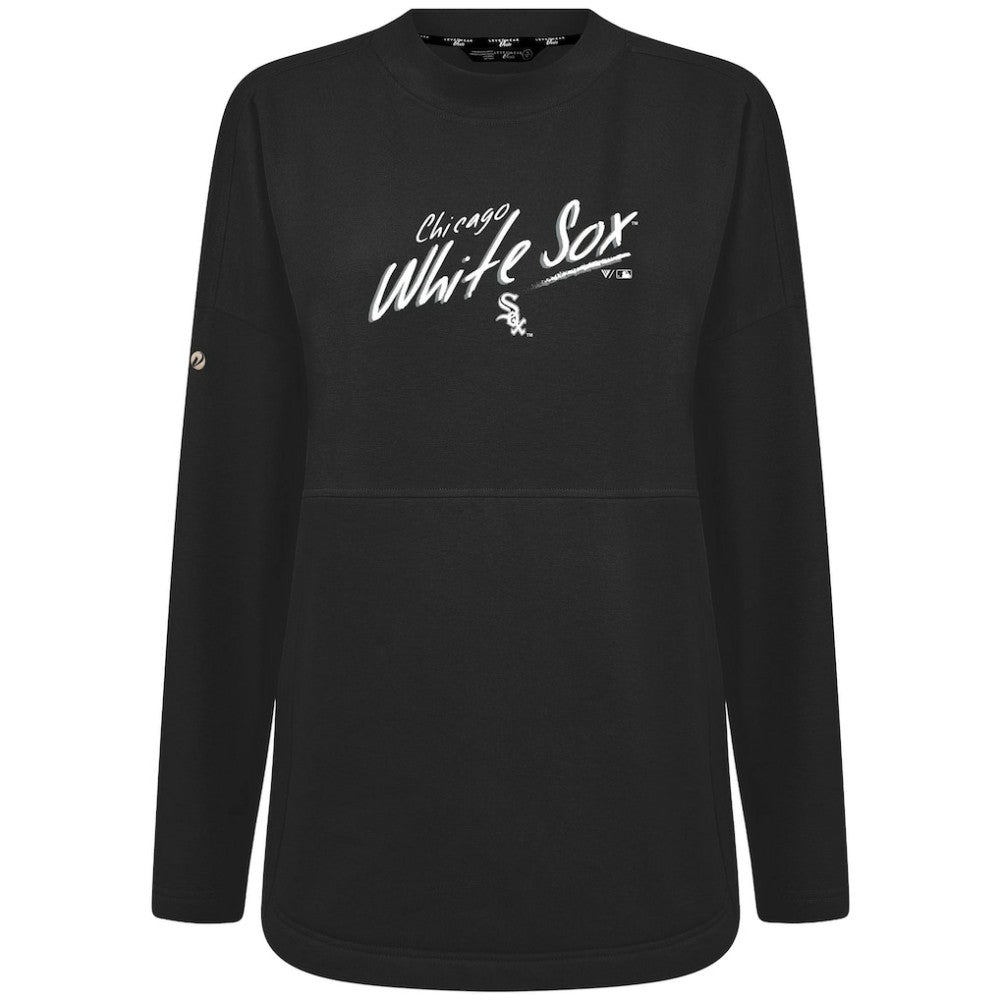 Chicago White Sox Levelwear Women's Oversized Beaudry Sizzle Top - Black - MLB on Sale