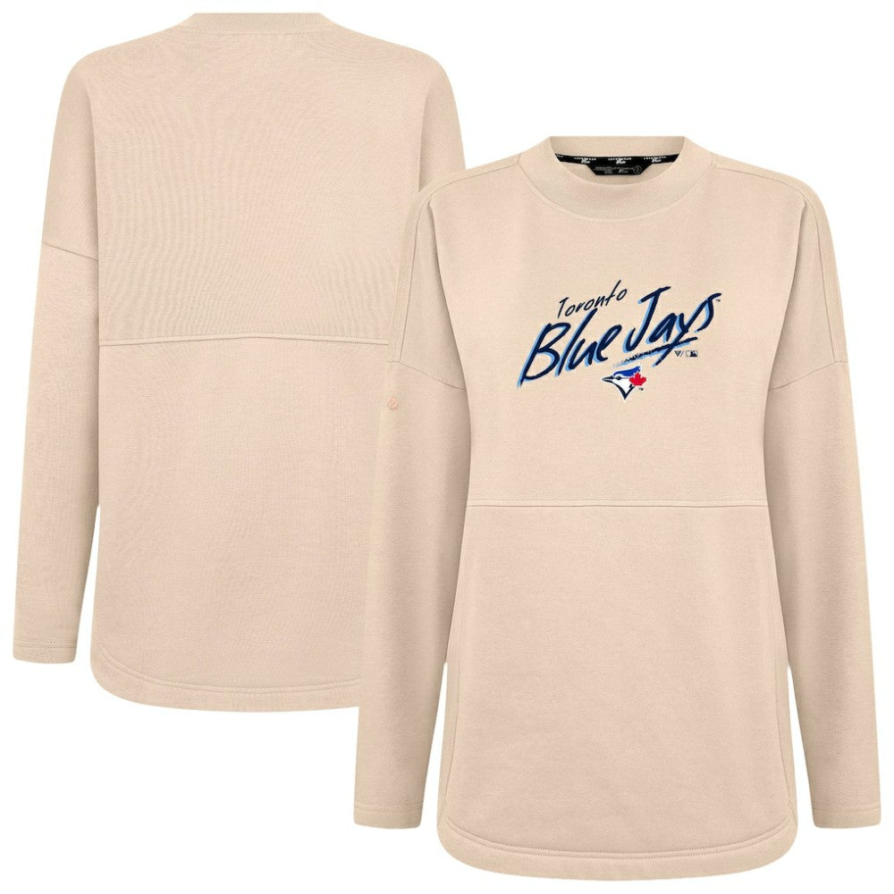 Toronto Blue Jays Levelwear Women's Oversized Beaudry Sizzle Top - Khaki - MLB Sale