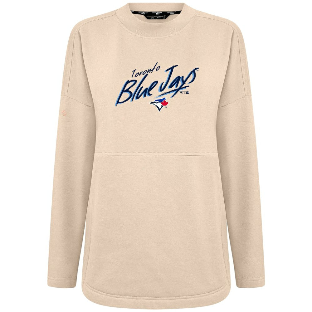 Toronto Blue Jays Levelwear Women's Oversized Beaudry Sizzle Top - Khaki - MLB Sale