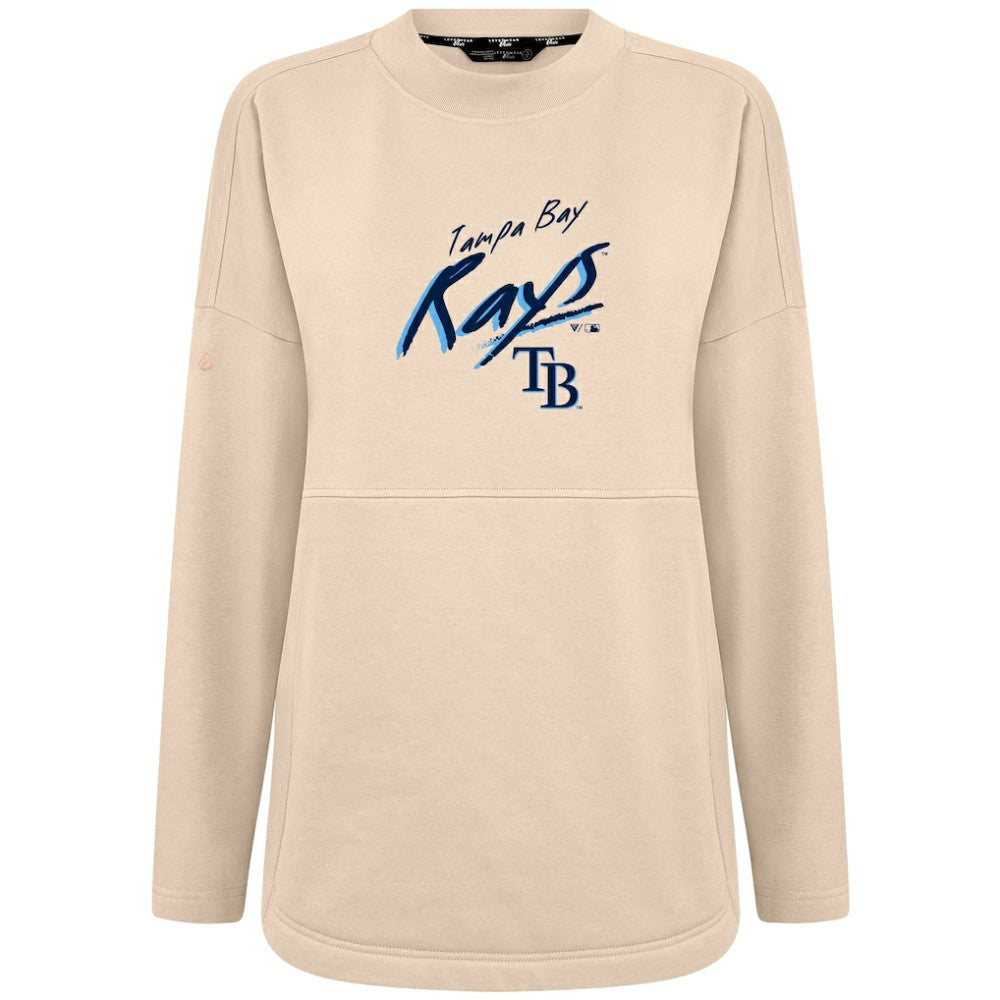 Tampa Bay Rays Levelwear Women's Oversized Beaudry Sizzle Top - Khaki - MLB Online