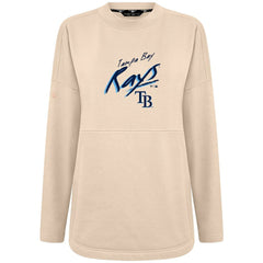 Tampa Bay Rays Levelwear Women's Oversized Beaudry Sizzle Top - Khaki - MLB Online