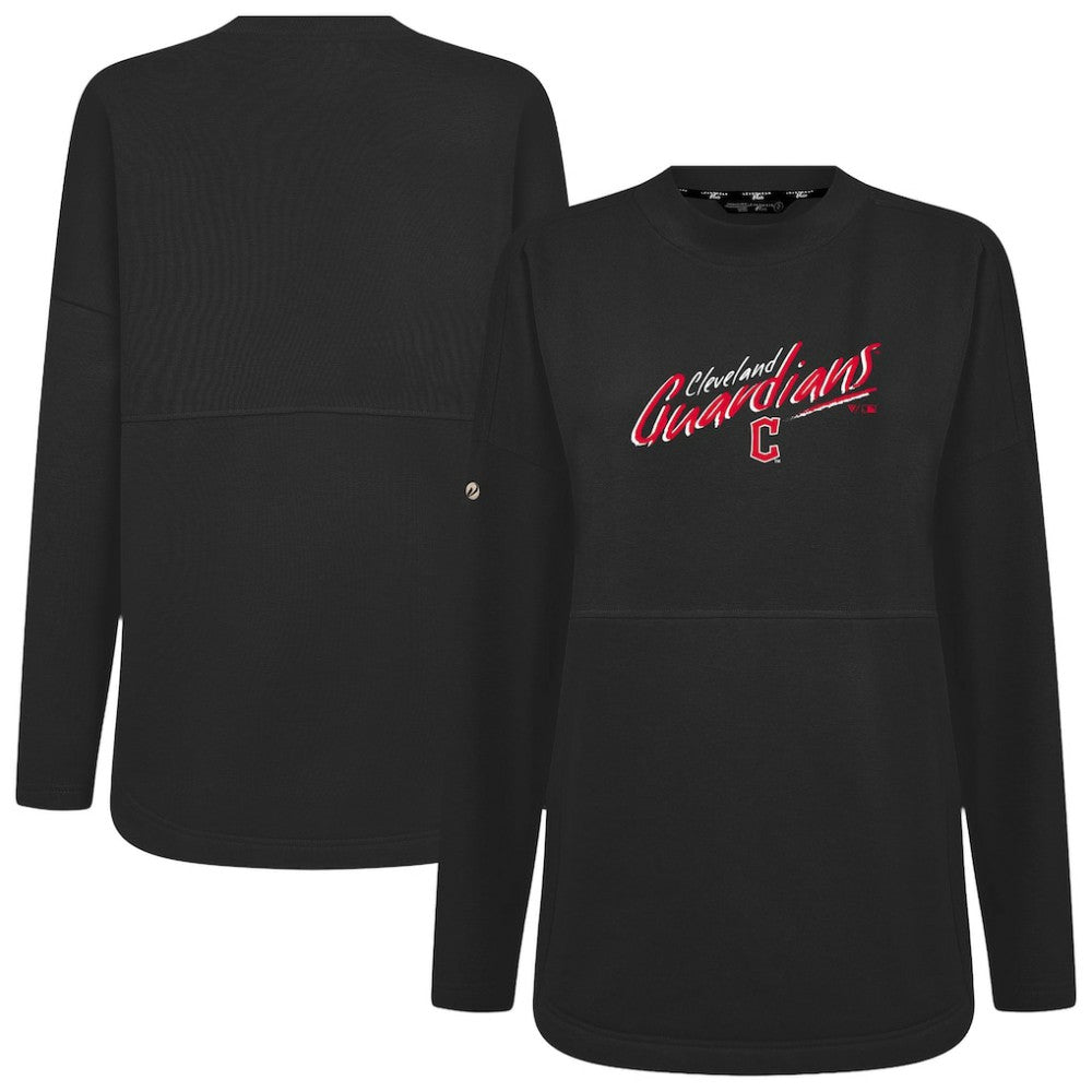 Cleveland Guardians Levelwear Women's Oversized Beaudry Sizzle Top - Black - MLB on Sale