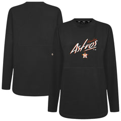 Houston Astros Levelwear Women's Oversized Beaudry Sizzle Top - Black - MLB Discount