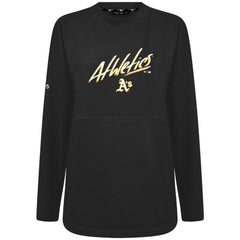 Athletics Levelwear Women's Oversized Beaudry Sizzle Top - Black - MLB Lifestyle