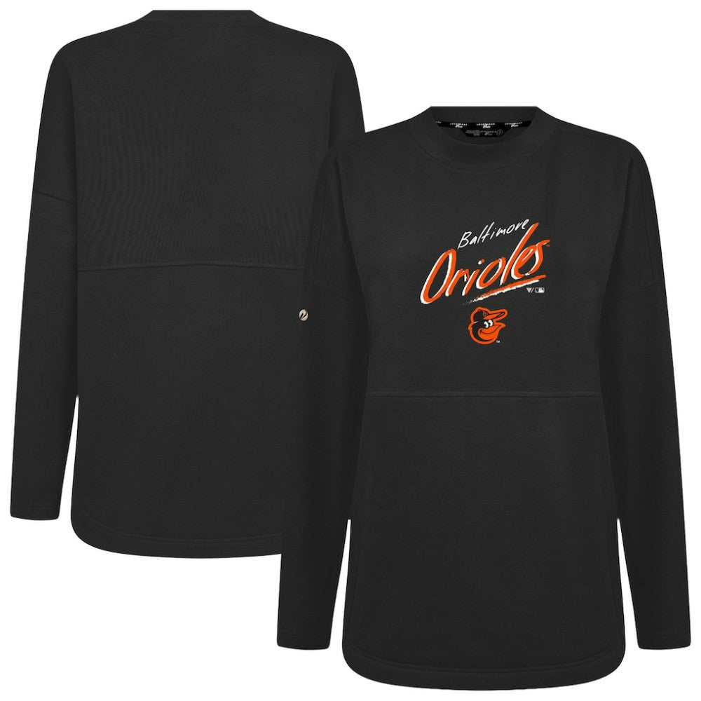 Baltimore Orioles Levelwear Women's Oversized Beaudry Sizzle Top - Black - MLB Online
