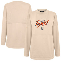 Detroit Tigers Levelwear Women's Oversized Beaudry Sizzle Top - Khaki - MLB Sale