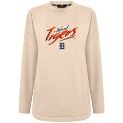 Detroit Tigers Levelwear Women's Oversized Beaudry Sizzle Top - Khaki - MLB Sale