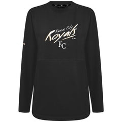 Kansas City Royals Levelwear Women's Oversized Beaudry Sizzle Top - Black - MLB Discount