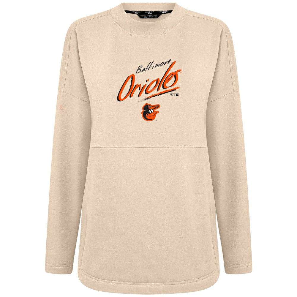 Baltimore Orioles Levelwear Women's Oversized Beaudry Sizzle Top - Khaki - MLB Lifestyle