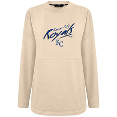 Kansas City Royals Levelwear Women's Oversized Beaudry Sizzle Top - Khaki - MLB Discount