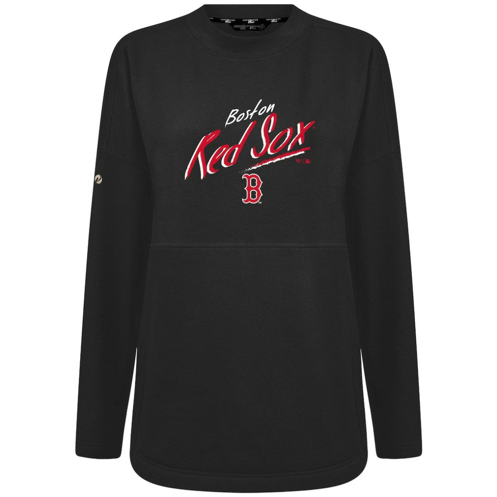 Boston Red Sox Levelwear Women's Oversized Beaudry Sizzle Top - Black - MLB on Sale