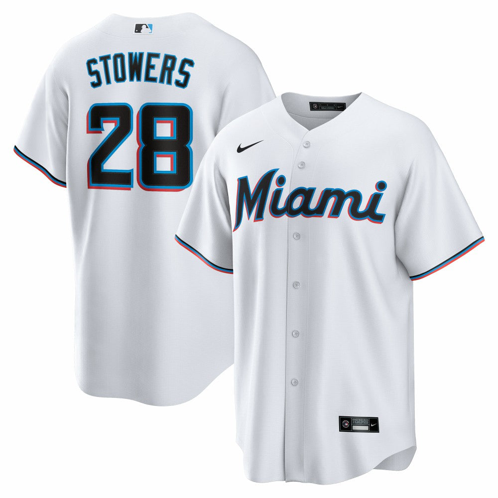 Kyle Stowers Miami Marlins Nike  Youth Home Replica Jersey - White - Nike Online