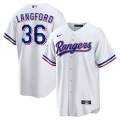 Wyatt Langford Texas Rangers Nike  Youth Home Replica Jersey - White - Nike Discount