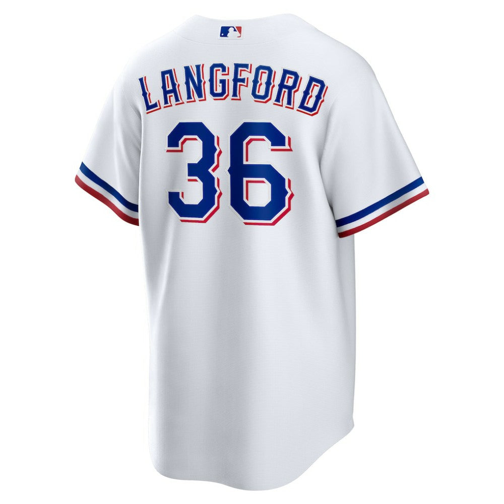 Wyatt Langford Texas Rangers Nike  Youth Home Replica Jersey - White - Nike Discount